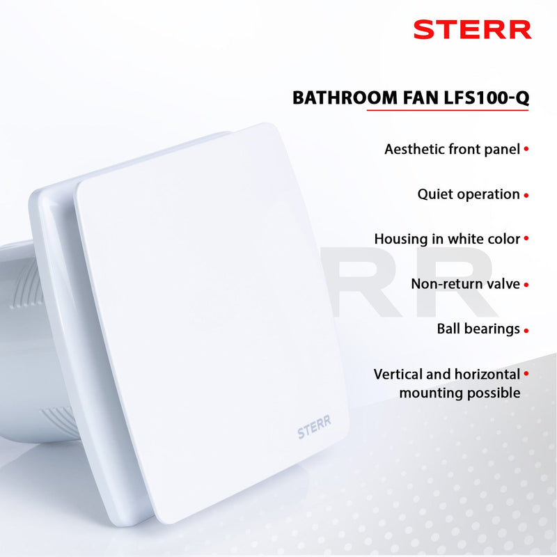 Ventilador de baño silencioso 100 mm/4" - LFS100-Q