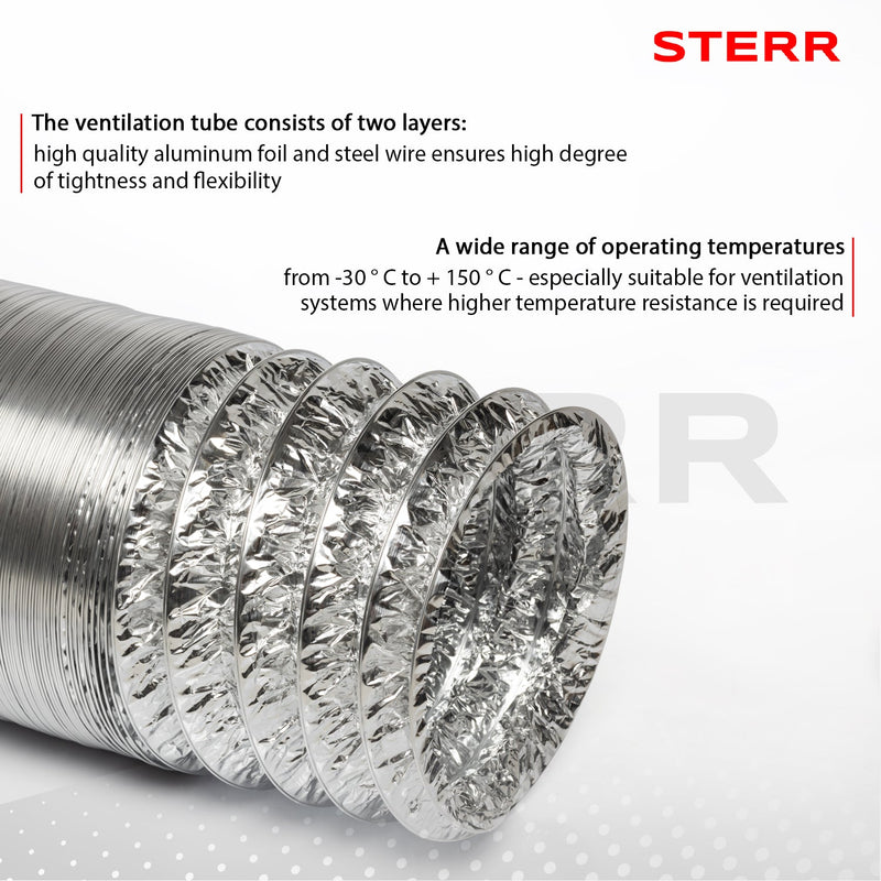 Manguera flexible para conducto de aluminio 200mm x 6m - ALD200_6