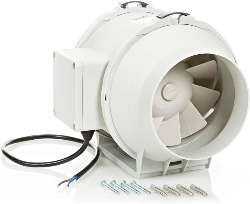 Extractor en línea de ventilador silencioso para conductos de 125 mm/5" - DFA125