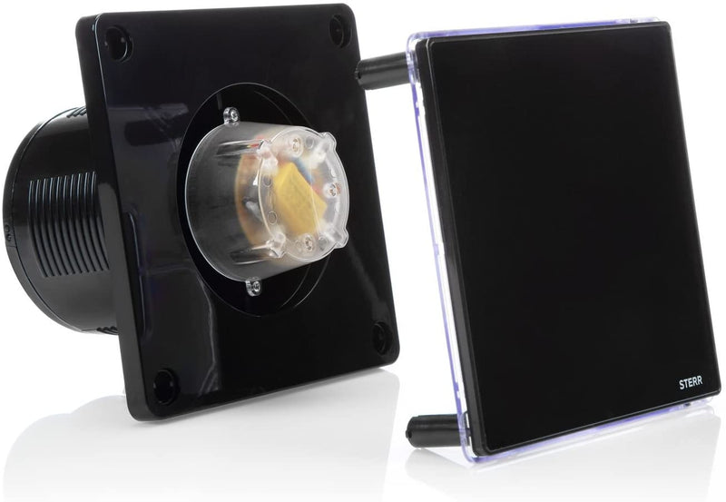 Ventilador de baño negro con iluminación LED - BFS100L-B