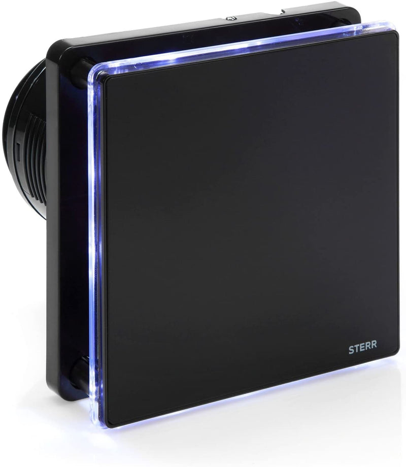 Ventilador de baño negro con iluminación LED - BFS100L-B