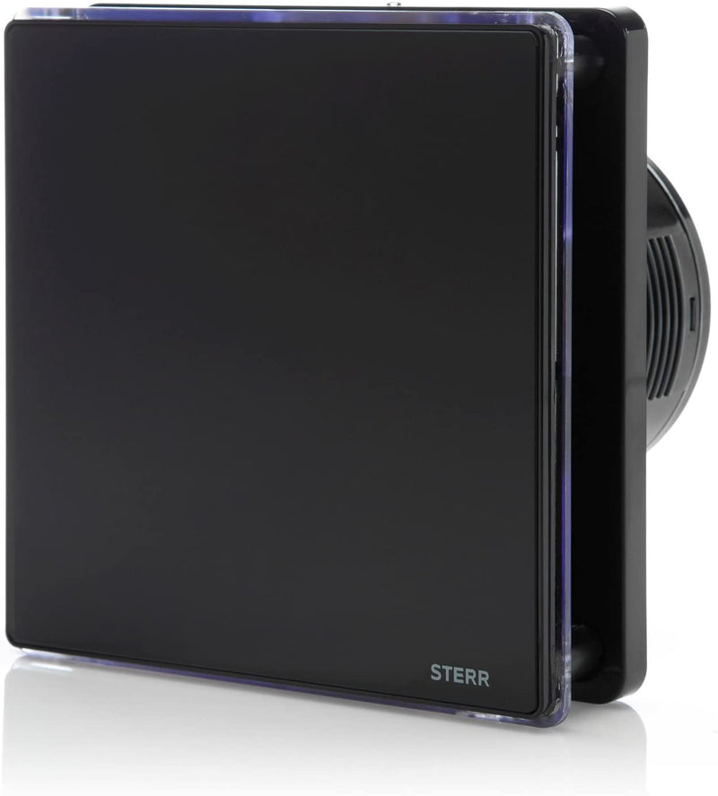 Ventilador de baño negro con iluminación LED - BFS100L-B