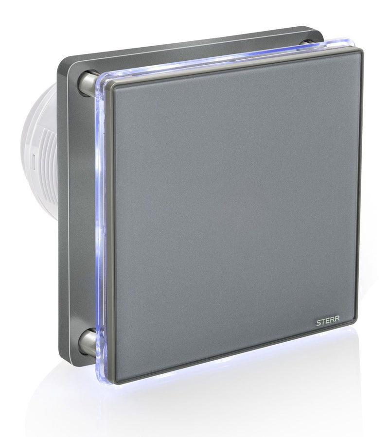 Extractor de aire para baño con retroiluminación LED gris de 100 mm/4" - BFS100L-G