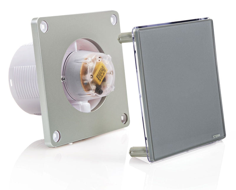 Extractor de aire para baño con retroiluminación LED gris de 100 mm/4" - BFS100L-G