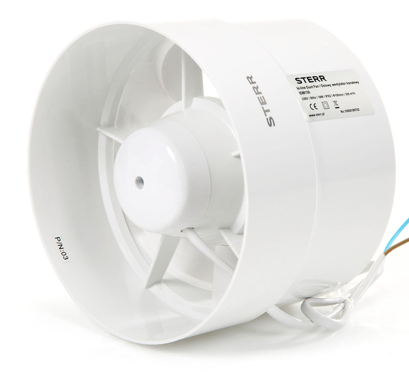 Ventilador silencioso para conductos con extracción en línea de 150 mm/6" - IDM150