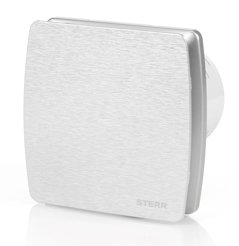 Ventilador de baño silencioso plateado con sensor de humedad 100 mm / 4" - LFS100-QSH