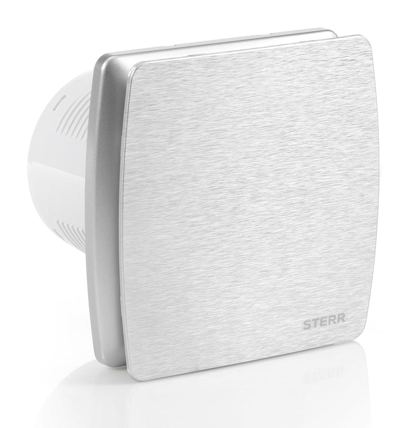 Ventilador de baño silencioso plateado con sensor de humedad 100 mm / 4" - LFS100-QSH
